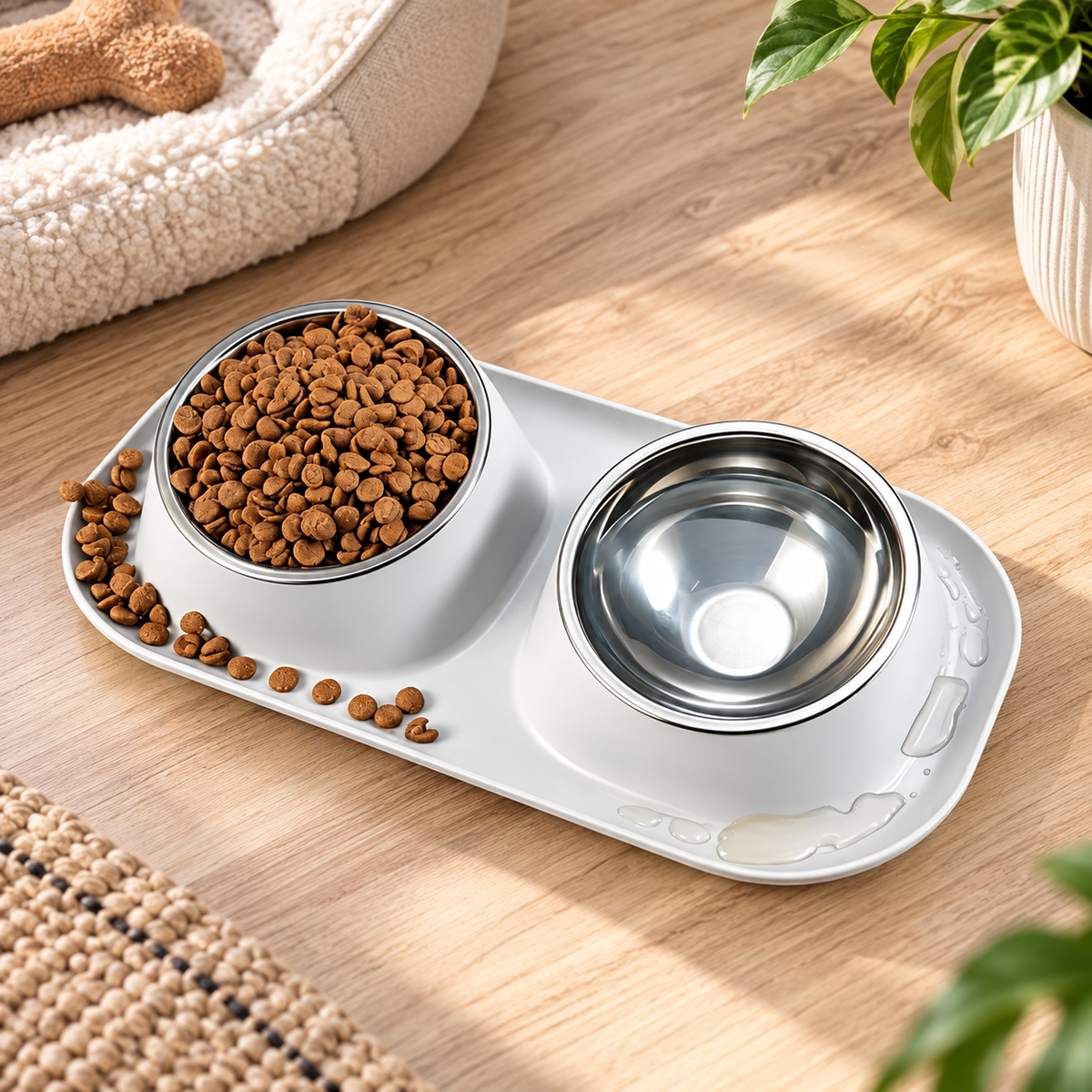 15° Tilted Double Pet Bowls