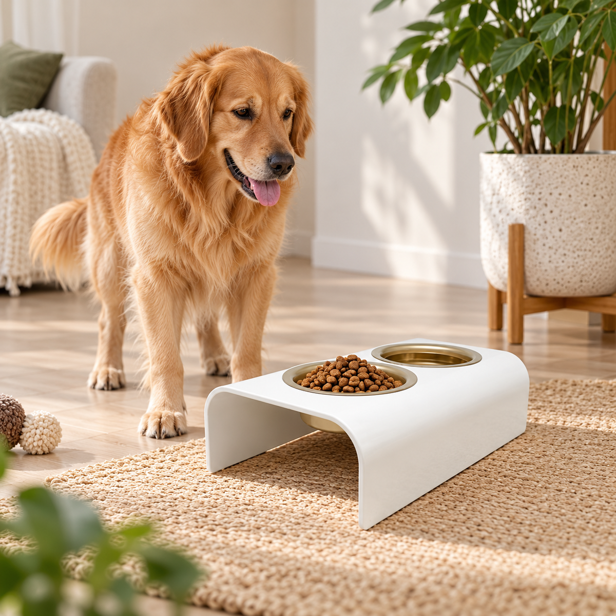 Double Elevated Stainless Steel Pet Bowls