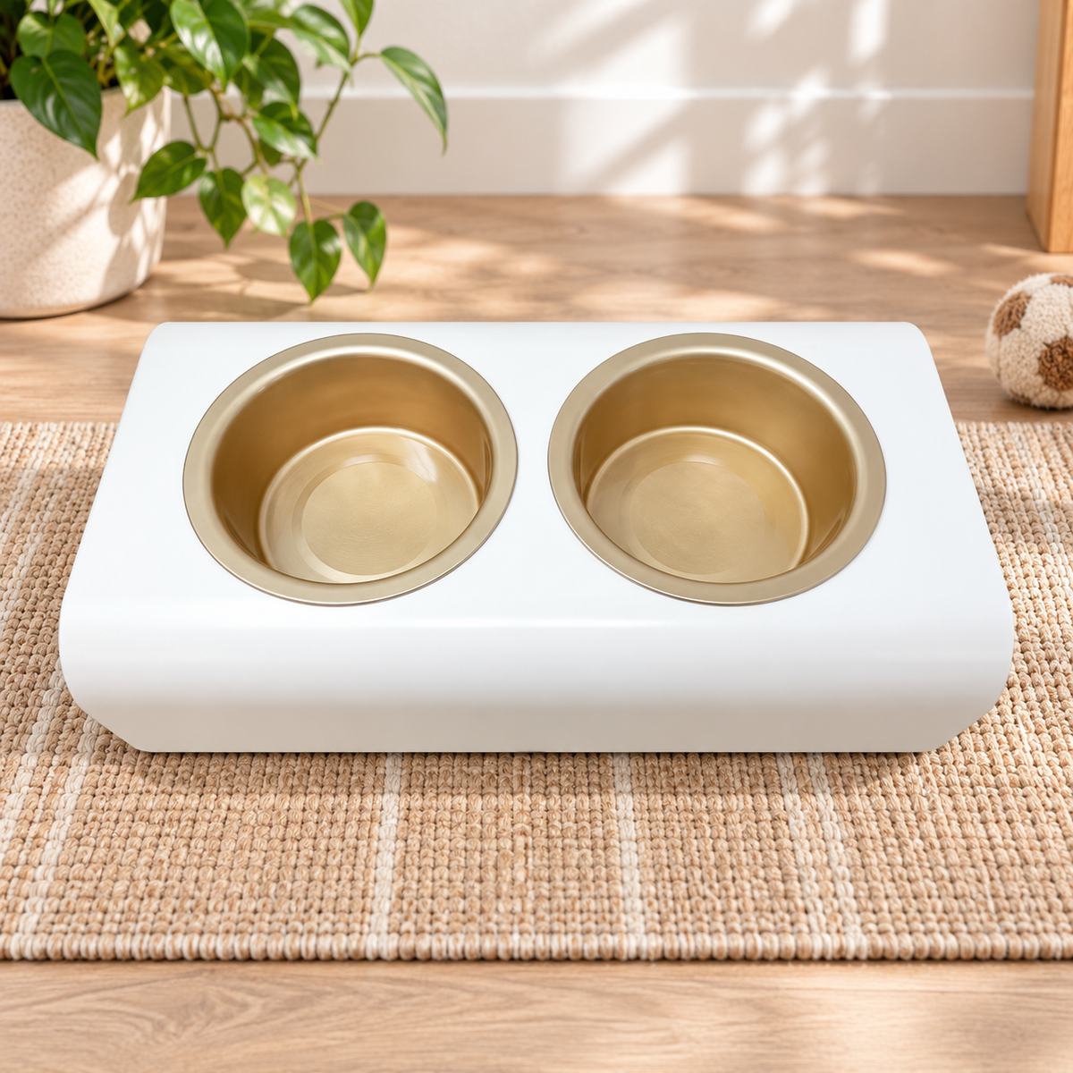 Double Elevated Stainless Steel Pet Bowls