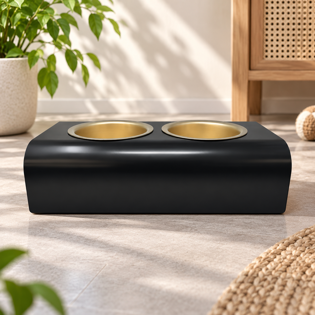 Double Elevated Stainless Steel Pet Bowls