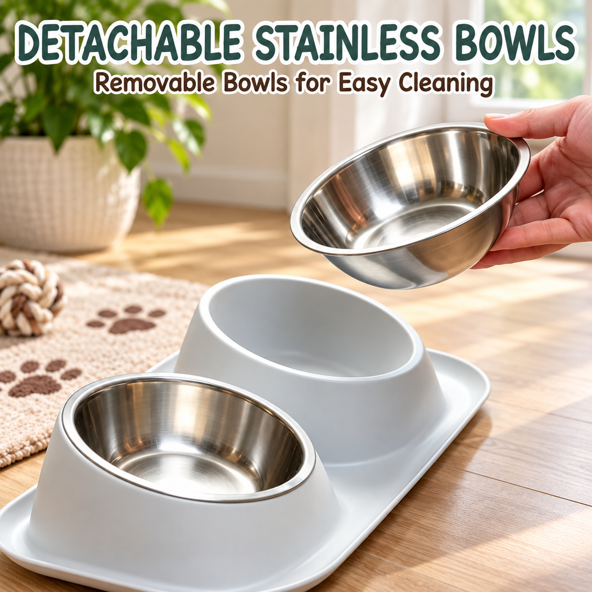 15° Tilted Double Pet Bowls