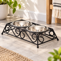 Elevated Stainless Steel Double Pet Bowls